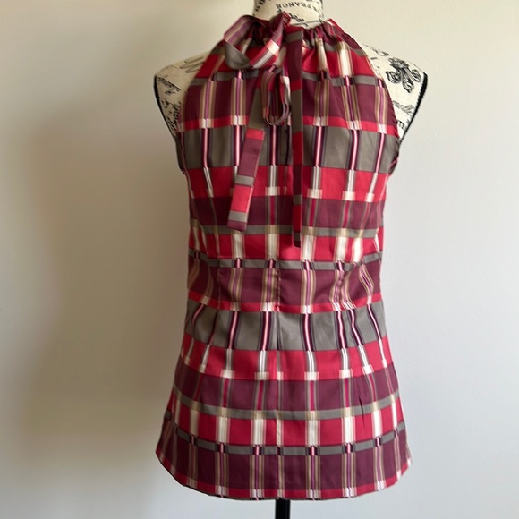 Banana Republic plaid sleeveless ruffle top Size XS New without tags - Picture 12 of 16